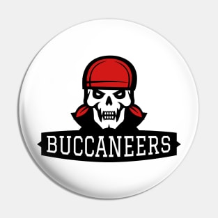 Buccaneers Pirate Skull Face Logo Pin