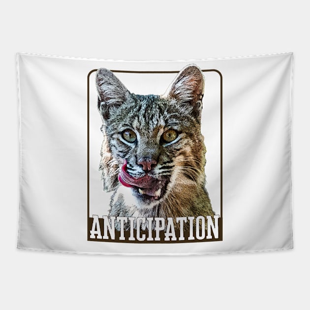 Anticipation- bobcat Tapestry by Ripples of Time