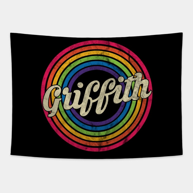 Griffith - Retro Rainbow Faded-Style Tapestry by MaydenArt