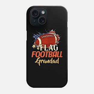 Mens American Flag Football Grandad  For Father's Day Men Phone Case