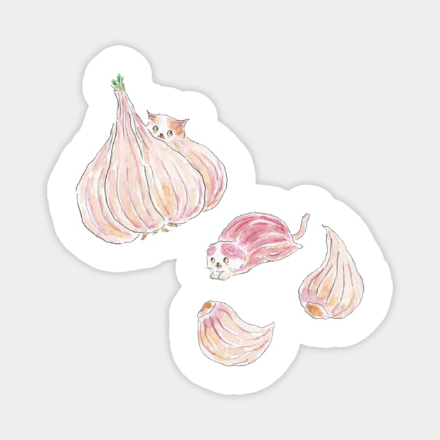 Garlic Cats Magnet by TOCOROCOMUGI