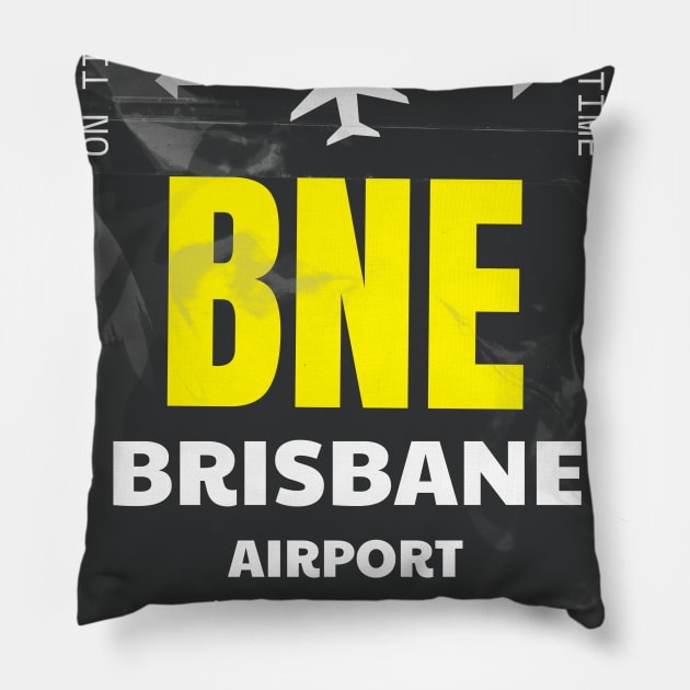 Brisbane Australia Plastic bag style tag Pillow by Woohoo