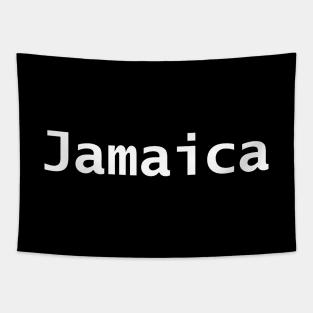 Jamaica Minimal Typography White Text Tapestry