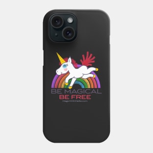 Be Magical, Be Free — Rainbow Unicorn Cuties Illustration series Phone Case