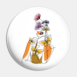 Signature Flowery Woman Pin