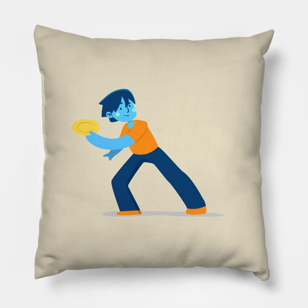 Ultimate Frisbee Shirt, Vintage Distressed Simple Sport Gift Pillow by Brainable ART