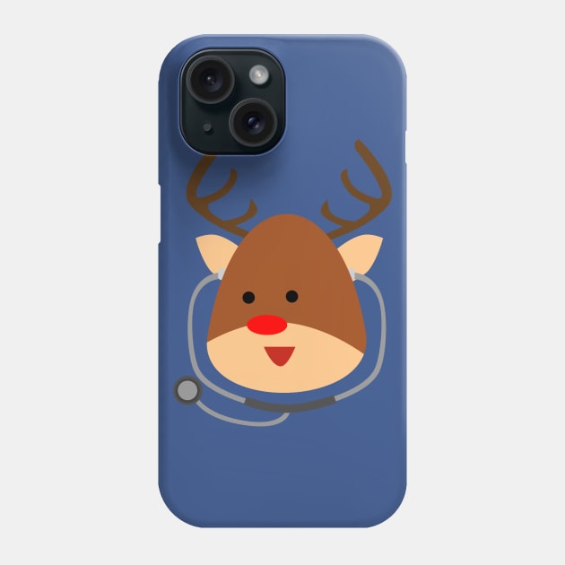 Merry Christmas Reindeer & Doctor Phone Case by holidaystore