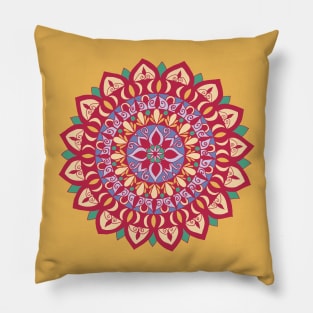 Flower Mandala Viva Magenta Pillow