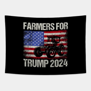 Farmers for Trump 2024 American Election Pro Trump Farmers Tapestry