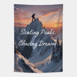 Scaling Peaks, Chasing Dreams. Climbing Tapestry