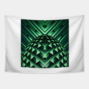 fabulous futuristic geometric green egg Tapestry