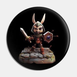 Rabbit warrior Pin