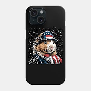 USA Flag Guinea Pig Phone Case