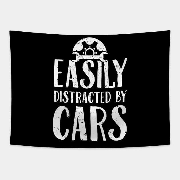 Easily distracted by cars Tapestry by captainmood