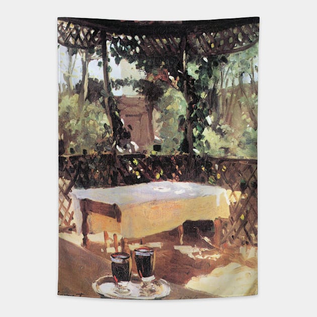 Two Wine Glasses by John Singer Sargent Tapestry by MasterpieceCafe