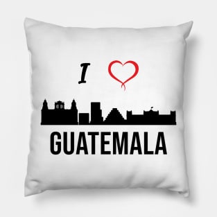 I love Guatemala City Skyline Guatemala Central America Pillow