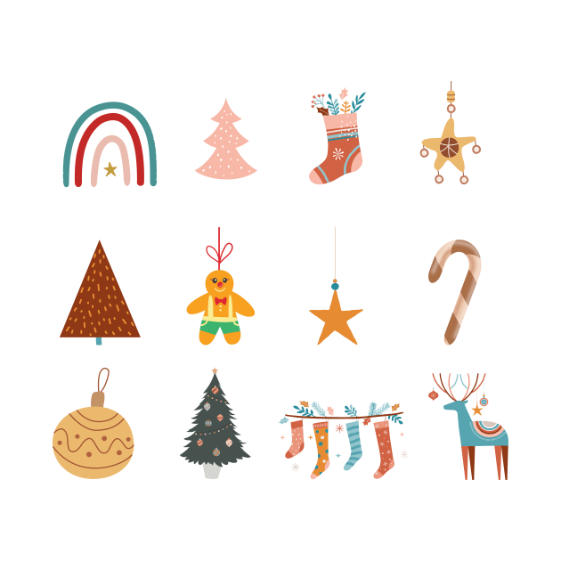 cute holiday christmas season sticker pack by Ashden