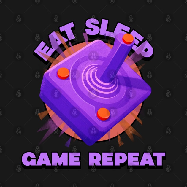 Eat sleep game repeat by caffeind