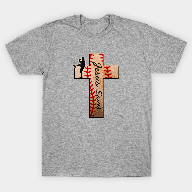 jesus saves baseball t shirt