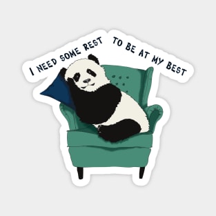 PANDA ARMCHAIR REST BEST SLEEP KIDS TIRED Magnet