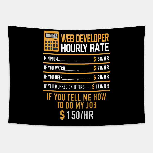 Web Developer Hourly Rate Internet Engineer Tapestry by Print-Dinner