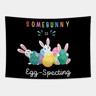 Easter Pregnancy Announcement Somebunny is Eggspecting Funny Tapestry