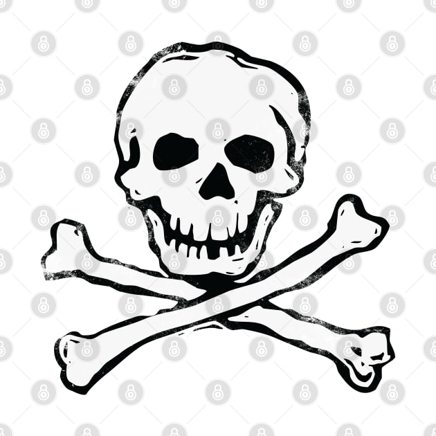 Pirate Skull and Crossbones -Distressed by callingtomorrow