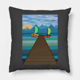 Sea Sunset View Pillow