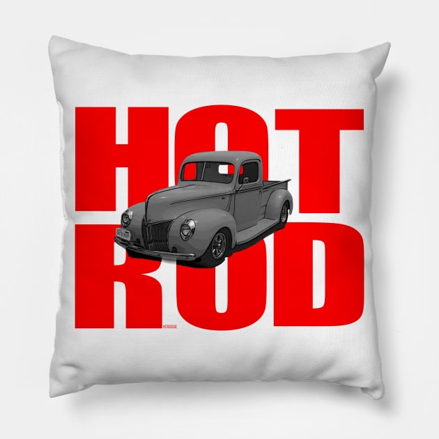 1940 Ford Pickup Truck Hot Rod Pillow by hotroddude