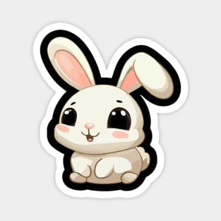 cute baby bunny cartoon vector illustration Magnet