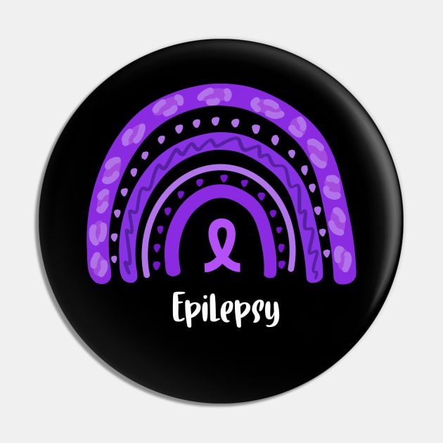 Epilepsy Rainbow Awareness Pin by MerchAndrey