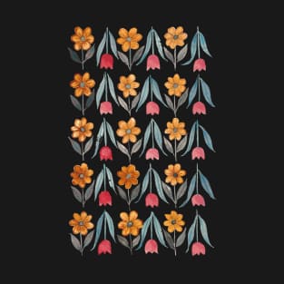 Tulips and Daisy pattern T-Shirt