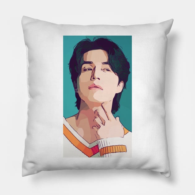 Lee Dong-Wook Fanart Pillow by Playful Creatives