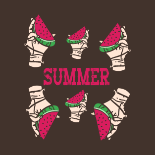 Hands holding a watermelon art | Best of Summer! T-Shirt