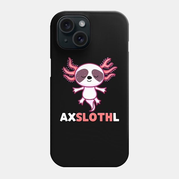 Cute Axolotl Sloth Lovers Phone Case by JB.Collection