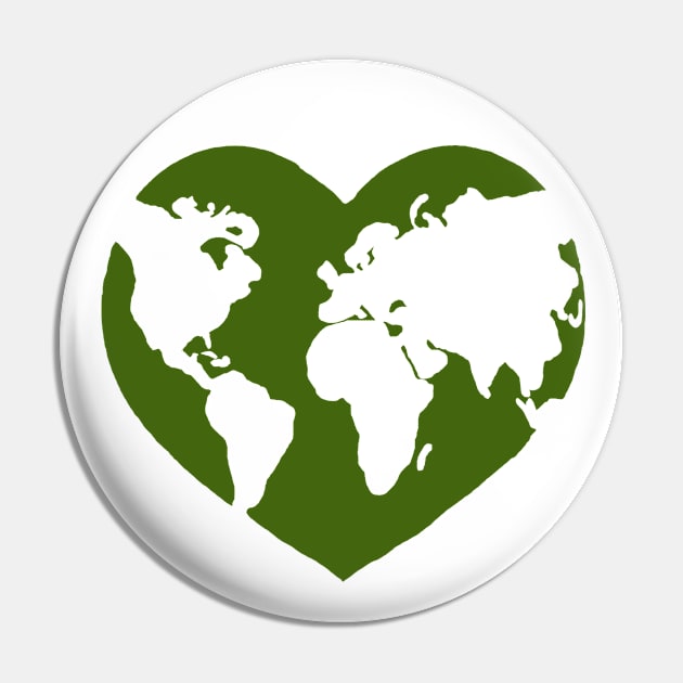 Green Earth Love Pin by CBV