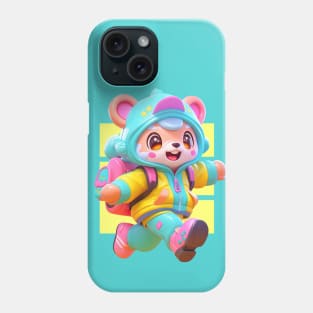 AKBLM - MUNCHKIN マンチカン KUMA | CUTE 3D ANIME COLOR POP MASCOT Phone Case