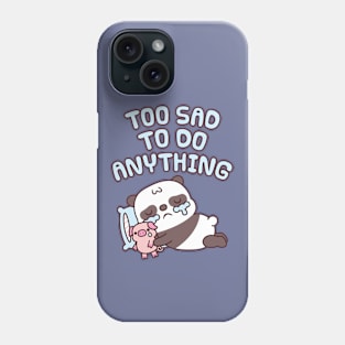 Cute Crying Panda Too Sad To Do Anything Phone Case