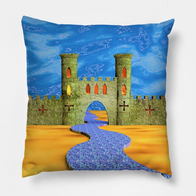 Desert castle Pillow by FANTASTIC BABY