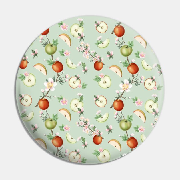 Apple Lovers Pattern Pin by All Thumbs