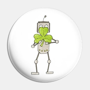 Clover Robot Pin