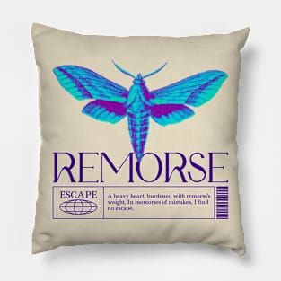 Beautiful Moth Remorse Regret Pillow