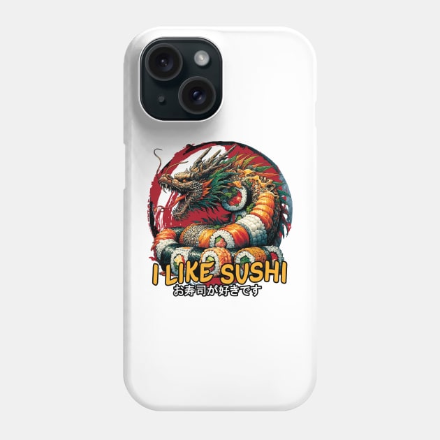 I Like Sushi Phone Case by Cutetopia