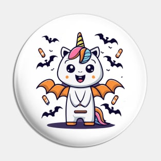 The Bat Unicorn Halloween Cute unicorn Pin