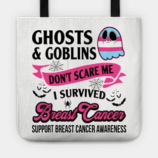 survive breast cancer halloween Tote