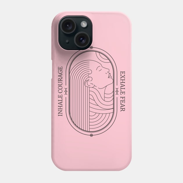 Inspiring Woman Courage Phone Case by Tip Top Tee's