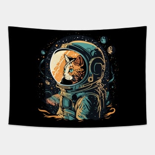 Cat Astronaut Tapestry