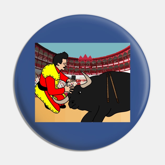 Arena Bullfight Torero Bull Pin by flofin