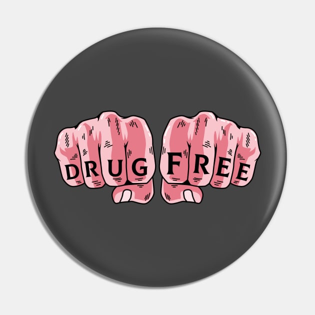 Drug Free Tattoo Narcotics Anonymous Recovery Fight Drugs NA Pin by Blink_Imprints10