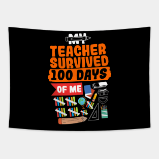 My Teacher Survived 100 Days Of Me Tapestry